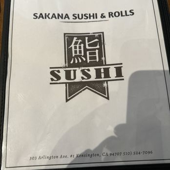 Sakana Sushi and Roll - Menu - Sushi Bars Near Me - Kensington, California