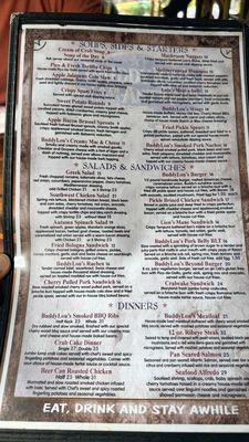 Menu photo 2 Buddy Lou's Eats Drinks & Antiques Hancock, MD