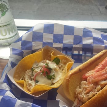 The Crabby Shack - The crab roll with garlic butter & a crab taco... and of course elderflower water (my fave). Yummmmmm! - Seafood Near Me - Brooklyn, New York The Crabby Shack - The crab roll with garlic butter & a crab taco... and of course elderflower water (my fave). Yummmmmm! - Seafood Near Me - Brooklyn, New York