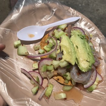 El Güero - Aguachile tostada 100 pesos - Seafood Near Me - Ensenada, BCN