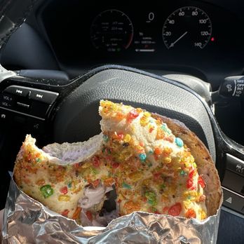 Yuma Bagel Co. - cereal bagel with blueberry cream cheese - Breakfast & Brunch Near Me - Yuma, Arizona Yuma Bagel Co. - cereal bagel with blueberry cream cheese - Breakfast & Brunch Near Me - Yuma, Arizona