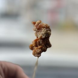 Popcorn chicken close up