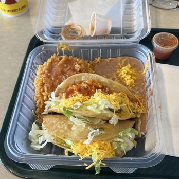 Miguels Jr - Thursday, November 21, 2024  2 taco combo plate - Breakfast & Brunch Near Me - Upland, California