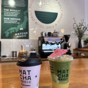 Matcha Magic Bellevue - Toasted Matchmellow latte and matcha colada - Coffee & Tea Near Me - Bellevue, Washington