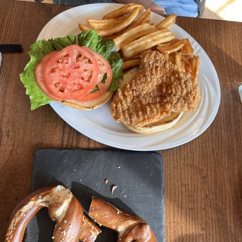 Alcona Brew Haus - Crispy chicken sandwich with fries - Brewpubs Near Me - Harrisville, Michigan Alcona Brew Haus - Crispy chicken sandwich with fries - Brewpubs Near Me - Harrisville, Michigan