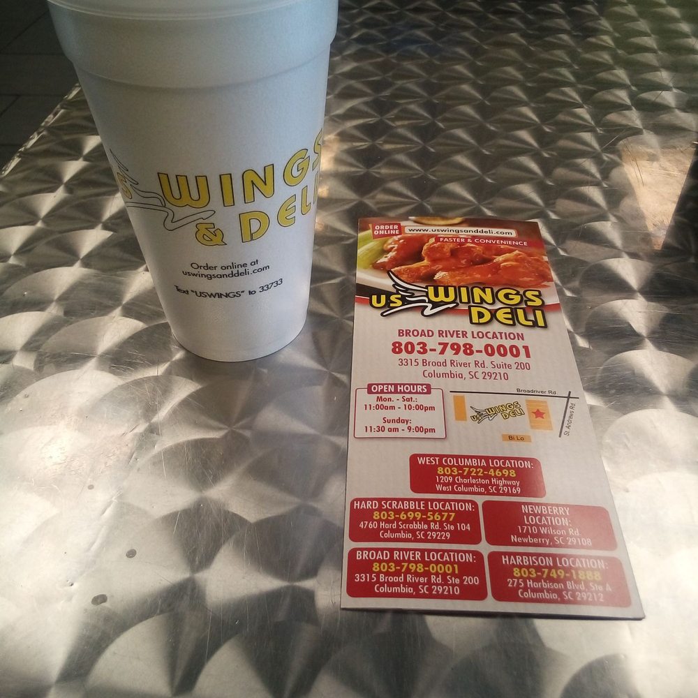 US Wings & Deli- Broad River - Menu and table - Delis Near Me - Columbia, South Carolina US Wings & Deli- Broad River - Menu and table - Delis Near Me - Columbia, South Carolina
