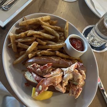 Ocean - The Montauk Style lobster roll. =$45 Super small and the bread was old. - Seafood Near Me - Bayville, New York Ocean - The Montauk Style lobster roll. =$45 Super small and the bread was old. - Seafood Near Me - Bayville, New York