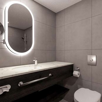 Hilton Dusseldorf - Guest room bath - Hotels Near Me - Dusseldorf, NW Hilton Dusseldorf - Guest room bath - Hotels Near Me - Dusseldorf, NW