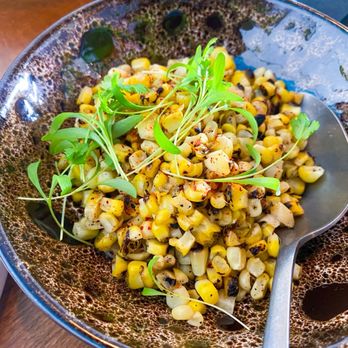 Comida - CORN ELOTE, LIME, CILANTRO, ESPELETTE PEPPER (side) - Latin American Near Me - Sarasota, Florida