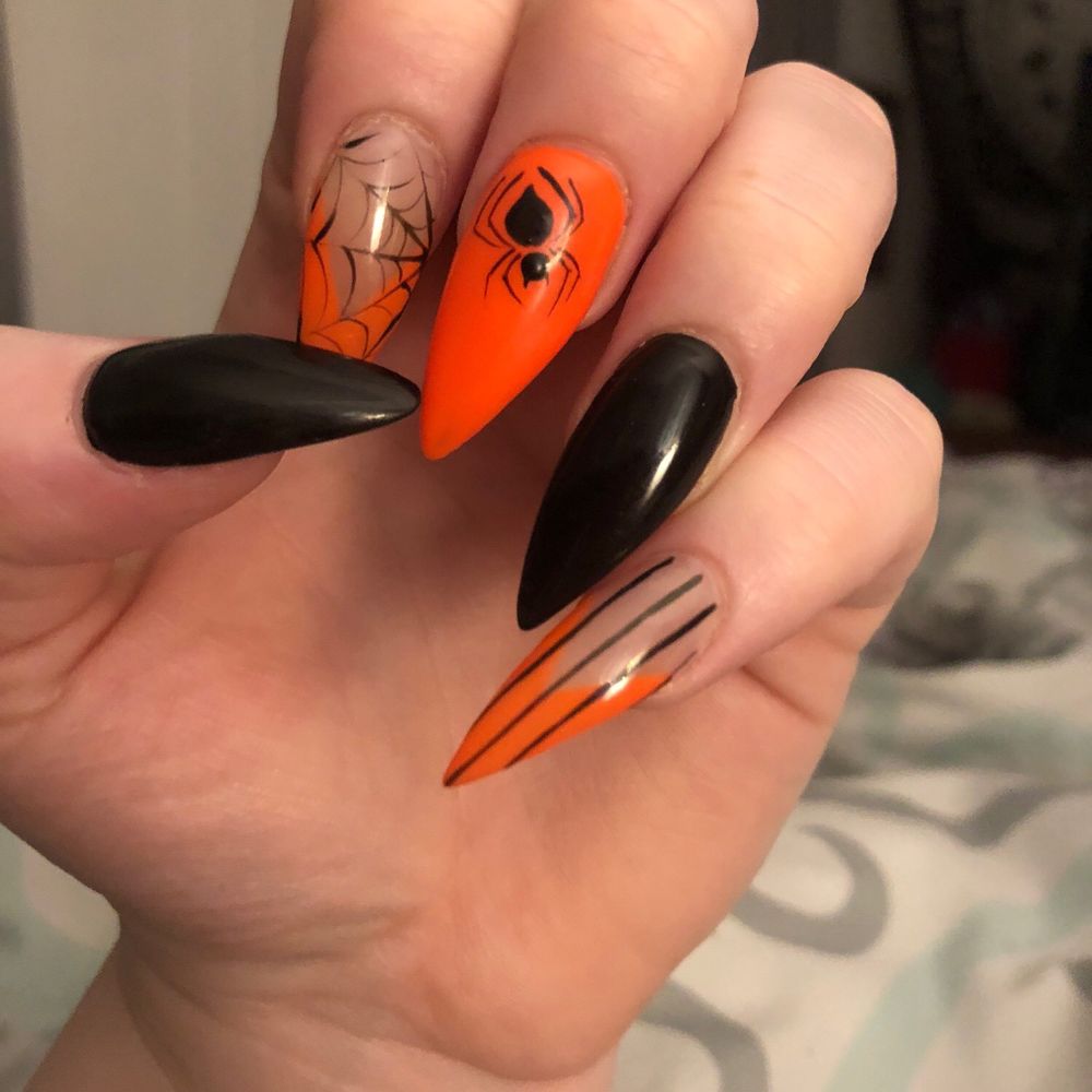 My Halloween nails done by Anita.