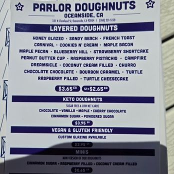 Parlor Doughnuts - Menu - Donuts Near Me - Oceanside, California Parlor Doughnuts - Menu - Donuts Near Me - Oceanside, California