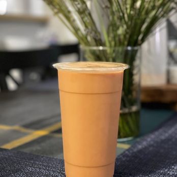 Macau Cafe - Hong Kong Milk Tea: good flavor but a little on the sweeter side. Great size and love the sealed lid! - Chinese Near Me - Sacramento, California
