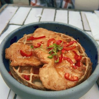 Blue Whale - Chicken & Waffles - Cafes Near Me - La Jolla, California