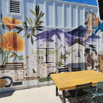 The Corner Post - Outdoor dining with Muriel artwork - Burgers Near Me - Wildomar, California The Corner Post - Outdoor dining with Muriel artwork - Burgers Near Me - Wildomar, California
