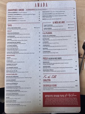 Menu photo 1 Amada Philadelphia, PA
