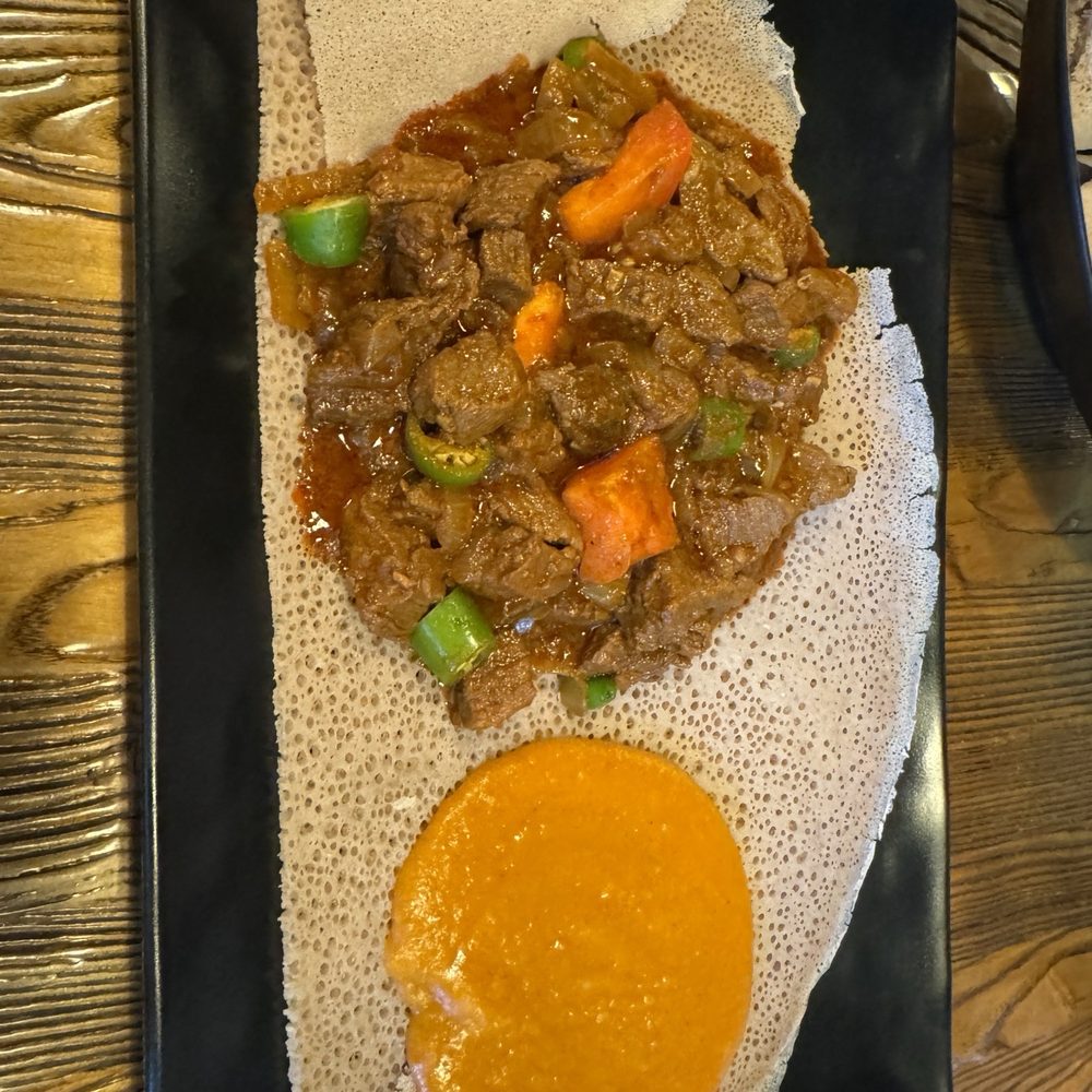Massawa - tibs (meat) and ingera (bread) - Ethiopian Near Me - New York, New York