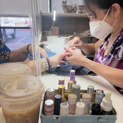 Crystal Rose Nail Boutique - Doing my daughter cuticles