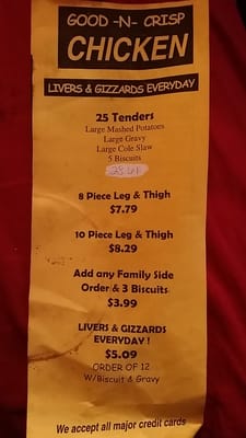 Menu photo 1 Good N Crisp Chicken Taft, TX Menu photo 1 Good N Crisp Chicken Taft, TX