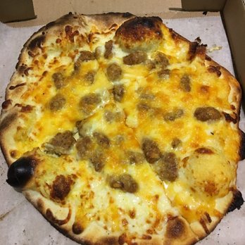 Pallino - Breakfast Pizza - four cheeses and Italian Sausage (added).  Wonder why there's no eggs. - Italian Near Me - Seattle, Washington