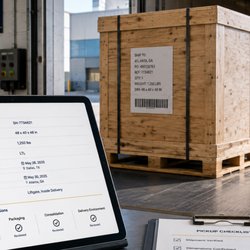 OneTranz - Freight review before pickup: confirming shipment details, packaging, class and mode before the load moves.