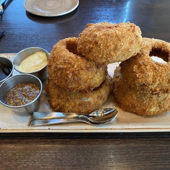 J Gilbert's - Onion Rings Appetizer. The white sauce was my jam. - Bars Near Me - Omaha, Nebraska