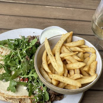 Azure at EDITION - Shaved gyro spiced lamb pita and fries - Greek Near Me - Tampa Bay, Florida Azure at EDITION - Shaved gyro spiced lamb pita and fries - Greek Near Me - Tampa Bay, Florida