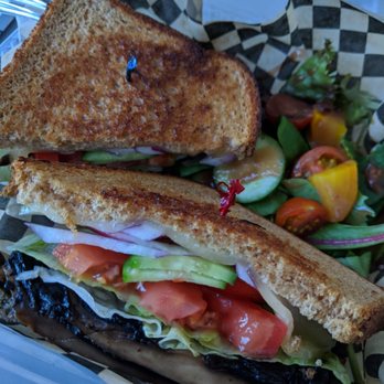 Dobo's Deli - Portobello sandwich on wheat with Swiss cheese and a salad (or you can get fries as a side) - Delis Near Me - Stockton, California Dobo's Deli - Portobello sandwich on wheat with Swiss cheese and a salad (or you can get fries as a side) - Delis Near Me - Stockton, California