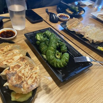 Dough Zone Dumpling House - Chicken potstickers, sour cucumbers, and more chicken potstickers - Dim Sum Near Me - San Jose, California