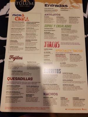 Menu photo 7 Tulum Bar & Grill Winston-Salem, NC