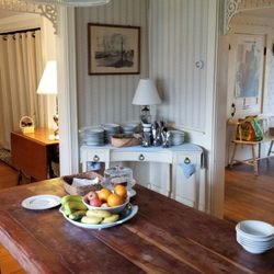 Prep/serving area. Breakfast is included by Chef Steve (many options available, all healthy)! Other times, feel free to self-serve & enjoy!