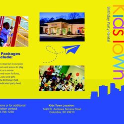 Kid's Town - Party Brochure Front