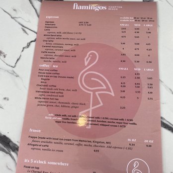 Flamingos Coffee Bar - Menu - Coffee & Tea Near Me - Hampton, New Hampshire Flamingos Coffee Bar - Menu - Coffee & Tea Near Me - Hampton, New Hampshire