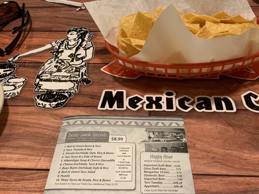 Menu photo 2 Susie's Mexican Cafe and Lounge Tempe, AZ