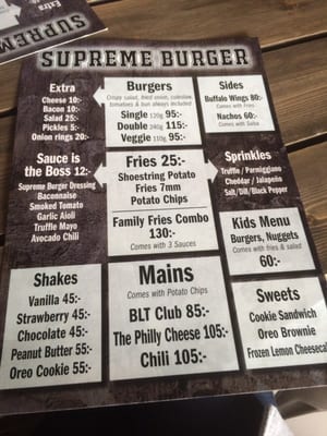Menu photo 2 Supreme Burger Solna, AB