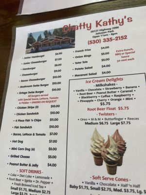 Menu photo 4 Chatty Kathy's Burney, CA Menu photo 4 Chatty Kathy's Burney, CA