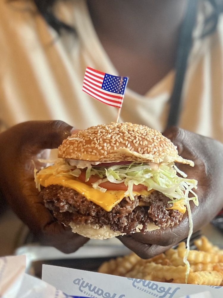 Food from Heavy’s Barburger