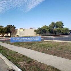 Newark Middle School - They have EV chargers here.  Crazy.
