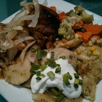 Sharky's Chophouse - Cajun Chicken with Perogies. - Butcher Near Me - North Vancouver, British Columbia