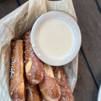 Schlafly Bottleworks - Pretzel sticks with jalapeño cheese dip - Brewpubs Near Me - Maplewood, Missouri Schlafly Bottleworks - Pretzel sticks with jalapeño cheese dip - Brewpubs Near Me - Maplewood, Missouri