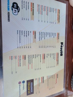 Menu photo 2 La Pepita Puerto Morelos, ROO
