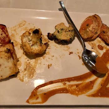 Azitra - Paneer Shashlik -sorry for the half eaten plate but remembered to click only halfway through - Indian Near Me - Raleigh, North Carolina
