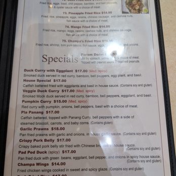 Champa Garden - Menu - Thai Near Me - Oakland, California Champa Garden - Menu - Thai Near Me - Oakland, California