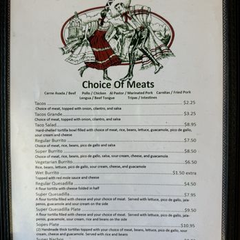Las Isabelas - Menu 3 of 6 - Mexican Near Me - Morgan Hill, California