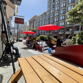 Farm : Table - They're serving out on the tables on the sidewalk. - Coffee & Tea Near Me - San Francisco, California Farm : Table - They're serving out on the tables on the sidewalk. - Coffee & Tea Near Me - San Francisco, California