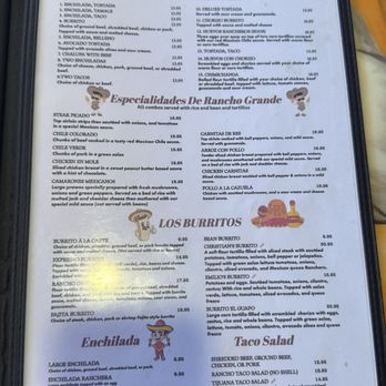 Rancho Grande - Menu - Mexican Near Me - Oroville, Washington Rancho Grande - Menu - Mexican Near Me - Oroville, Washington