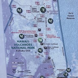 Hawai’i Volcanoes National Park - Kahuku Unit - Trail map