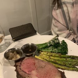 Harvest Land Sea And Vine - This "au jus" bit of steak was what this restaurant apparently does best. Forced ourselves to eat half. Not impressed.