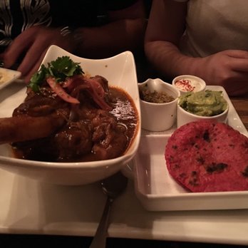 Xixa - Braised lamb shank tacos (capers salsa, guac, sour cream, beet tortillas) - Mexican Near Me - Brooklyn, New York