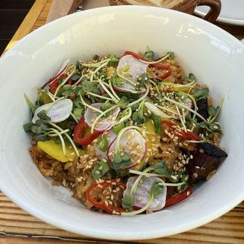 Republique - Kimchi pork belly fried rice - French Near Me - Los Angeles, California