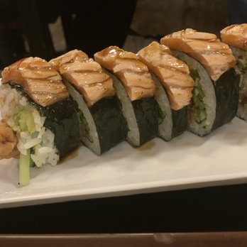 Itto Sushi - Spider with torched salmon on top - Sushi Bars Near Me - Midvale, Utah